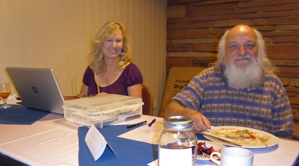 Maryann and Phil at front desk